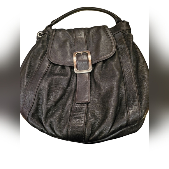 Cole Haan Black Leather Shoulder Bag EUC - Picture 1 of 5